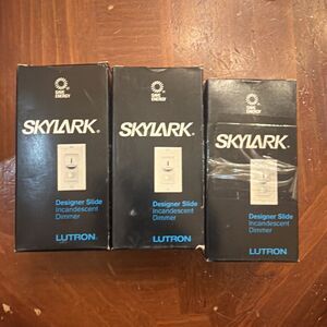 3x Lutron Skylark S-603P-IV 3-Way 600W Preset Dimmer Light Switch